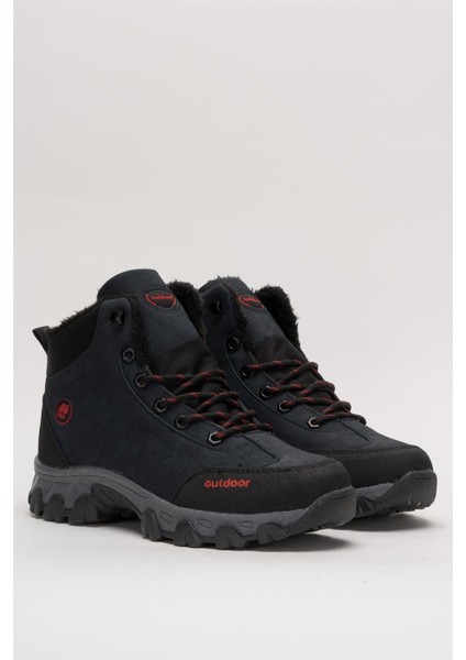 Soğuk Geçirmez Unisex Uzun Outdoor Trekking Bot Ayakkabı LACİVERT