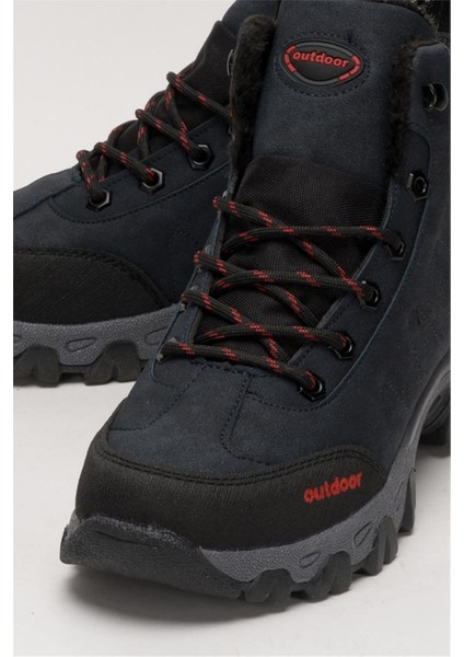 Soğuk Geçirmez Unisex Uzun Outdoor Trekking Bot Ayakkabı LACİVERT