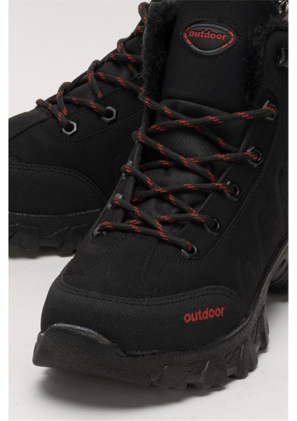 Soğuk Geçirmez Unisex Uzun Outdoor Trekking Bot Ayakkabı SİYAH