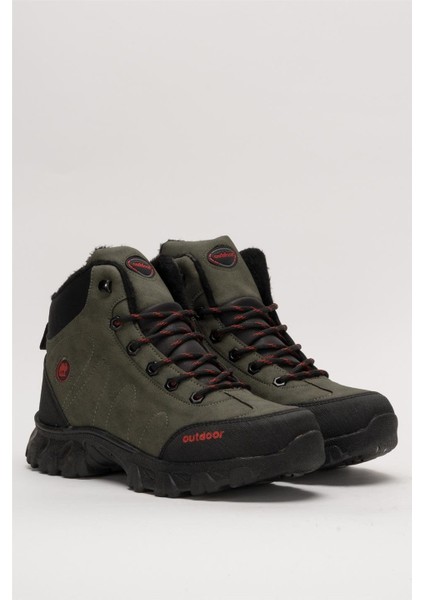 Soğuk Geçirmez Unisex Uzun Outdoor Trekking Bot Ayakkabı HAKİ
