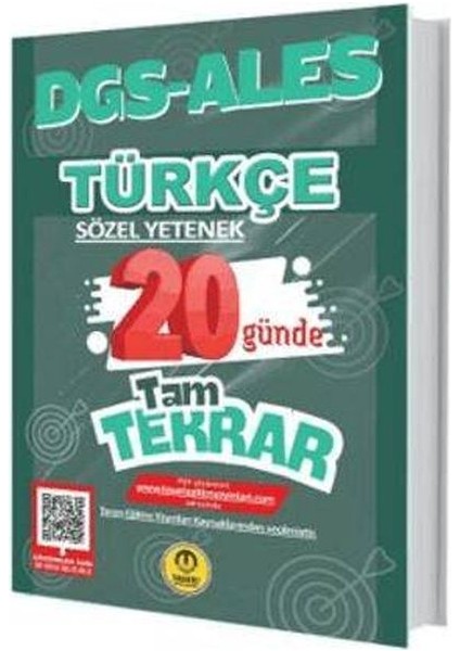 Tasarı Dgs Ales Türkçe 20 Günde Tam Tekrar Soru Bankası