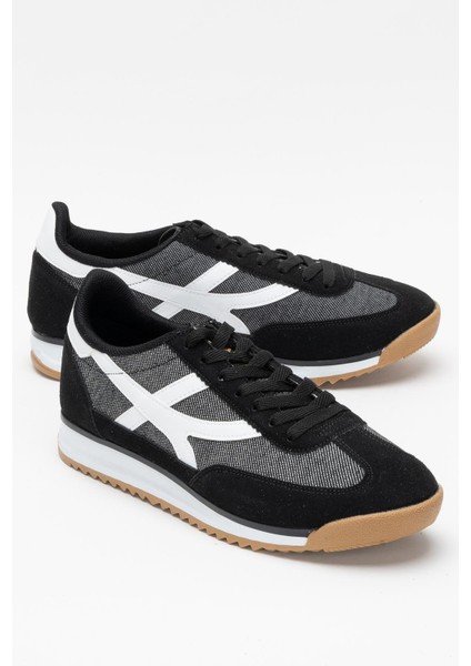 Erkek Keten Günlük Spor Ayakkabı Siyah - Beyaz fiyatları
