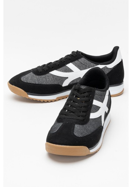 Erkek Keten Günlük Spor Ayakkabı Siyah - Beyaz indirimleri