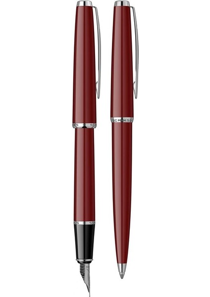 Dolmakalem+Tükenmez 33 Lüks Kutulu Bordo