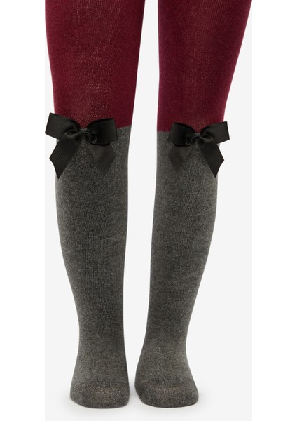 Pretty Ribbon Bordo Külotlu Çorap