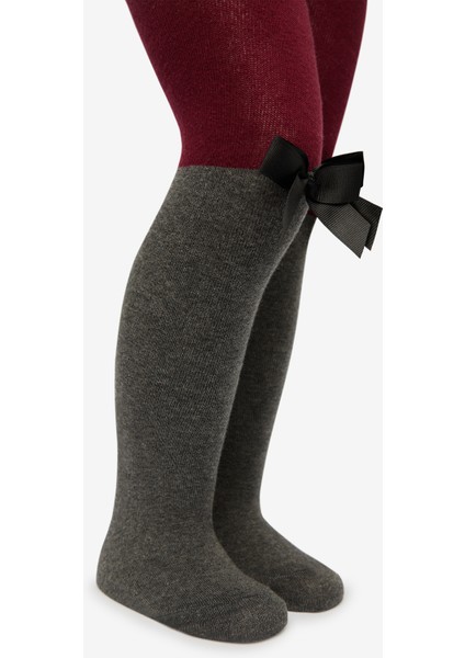 Pretty Ribbon Bordo Külotlu Çorap