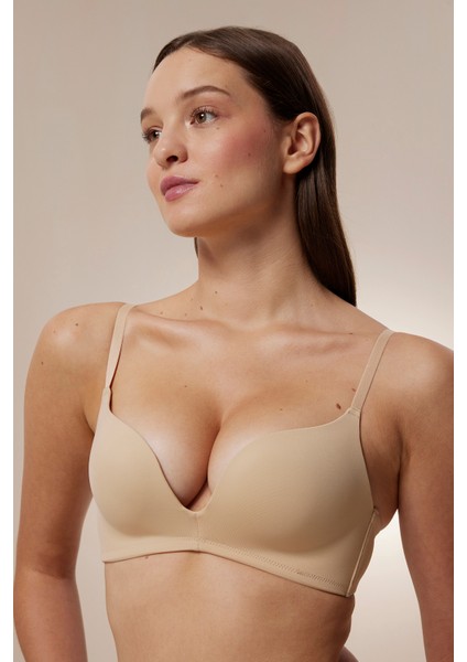 #hiççamaşırı Ten Balensiz Decollette Push Up Sütyen