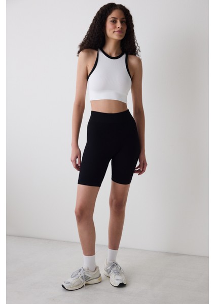 Kırık Beyaz Dikişsiz Seamless Üst