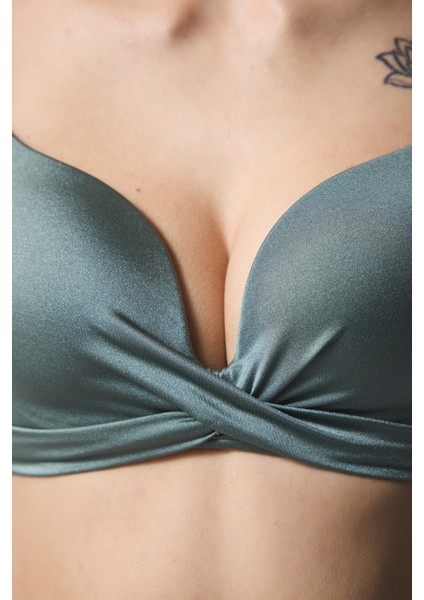 Haki Silves Push Up Bikini Üstü