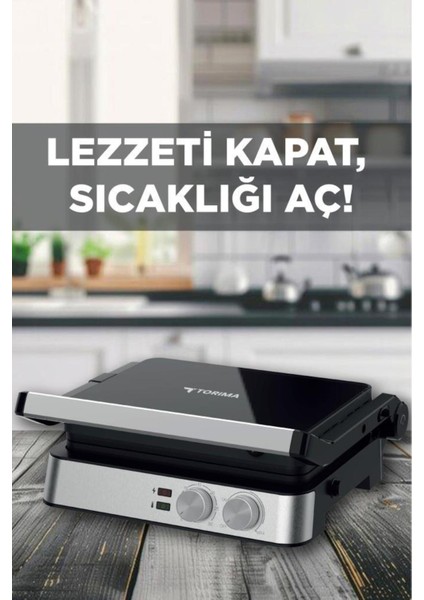 2000W Paslanmaz Çelik Tost ve Izgara Makinesi, Çıkarılabilir Plakalar, Siyah-Gümüş modelleri