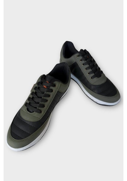 Erkek Ortopedik Günlük Yürüyüş Rahat Spor Ayakkabı Haki - Siyah fırsatları