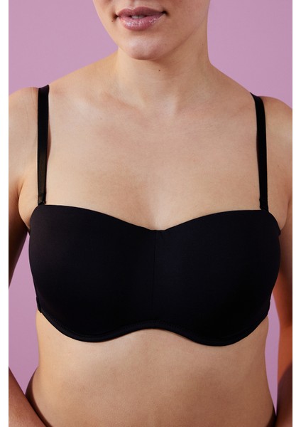 Rose Form Toparlayıcı Siyah Sütyen