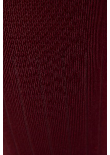 Pretty Rib Bordo 2li Külotlu Çorap