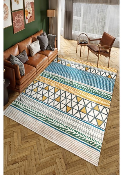 Dekoratif Yıkanabilir, Kaymaz Tabanlı, Modern Salon Oturma Odası Halısı - FR112 fiyatları