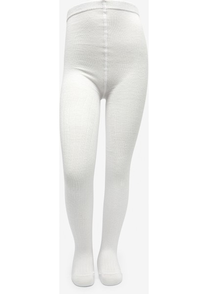 Pretty Rib 2li Beyaz-Lacivert Külotlu Çorap