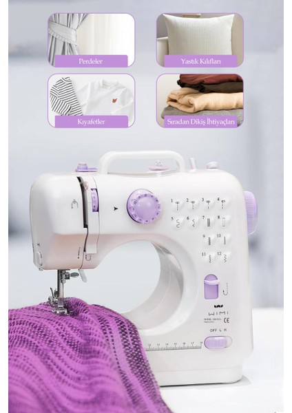 12 Fonksiyonlu Çok Amaçlı Dikiş Makinesi Beyaz Renk modelleri
