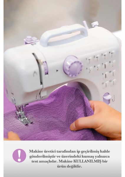 12 Fonksiyonlu Çok Amaçlı Dikiş Makinesi Beyaz Renk indirimleri