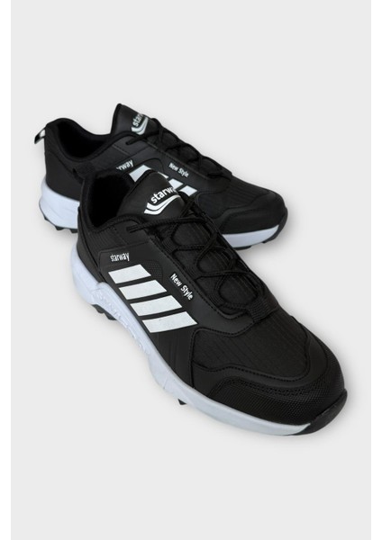 Erkek Soğuk Geçirmez Spor Outdoor Trekking Bot Ayakkabı Siyah - Beyaz fiyatları