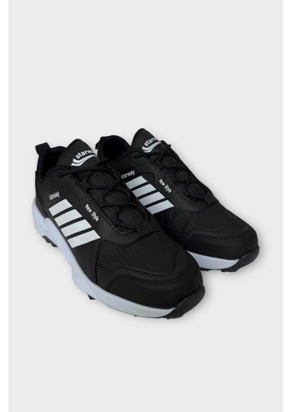 Erkek Soğuk Geçirmez Spor Outdoor Trekking Bot Ayakkabı Siyah - Beyaz fırsatları