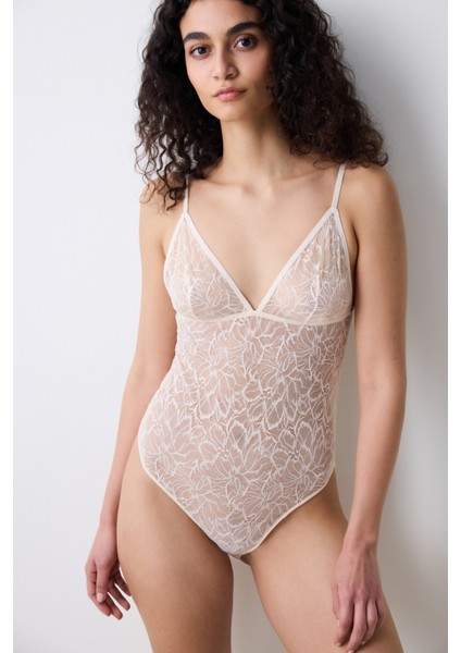 Triangle Krem Bodysuit