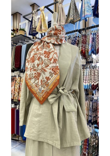 Güz Işıltısı Eşarp Turuncu