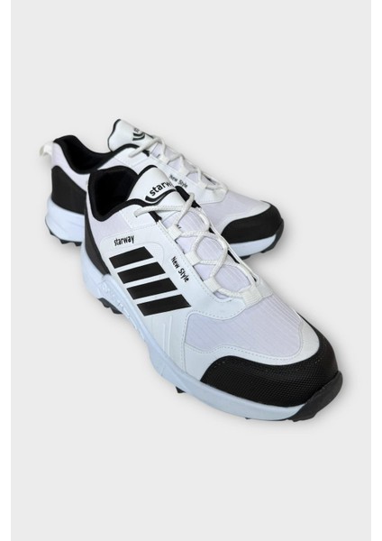 Erkek Soğuk Geçirmez Spor Outdoor Trekking Bot Ayakkabı Beyaz - Siyah fiyatları