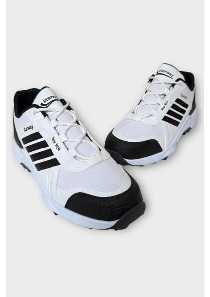 Erkek Soğuk Geçirmez Spor Outdoor Trekking Bot Ayakkabı Beyaz - Siyah modelleri