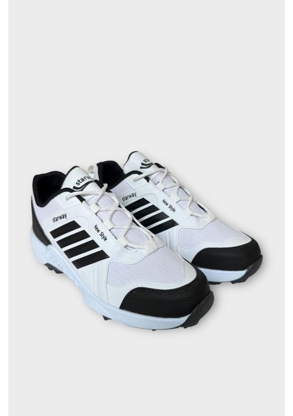 Erkek Soğuk Geçirmez Spor Outdoor Trekking Bot Ayakkabı Beyaz - Siyah fırsatları