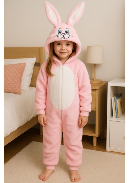 Çocuk Welsoft Tavşan Kulaklı Kışlık Tulum