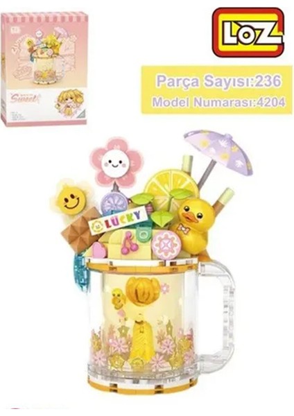 LZ-4204 Loz Sarı Ördek Dondurma Kupası 236 Parça Block Oyuncak