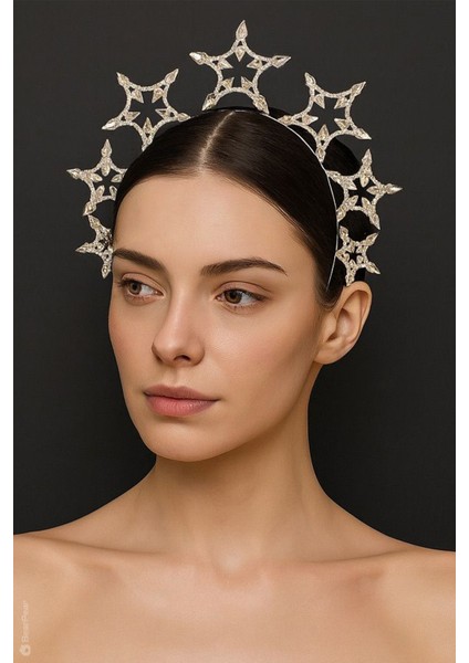 Stellantis Taşlı Sıralı Yıldız Taç Parti Kutlama Tacı modelleri