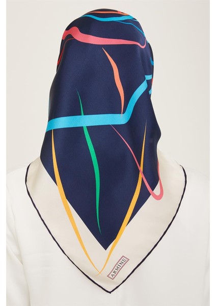 Çiçek Desenli Twill İpek Eşarp 24Ya9115 31 06