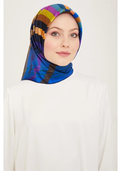 Soyut Desenli Twill İpek Eşarp 24Ya9107 50 82 indirimleri