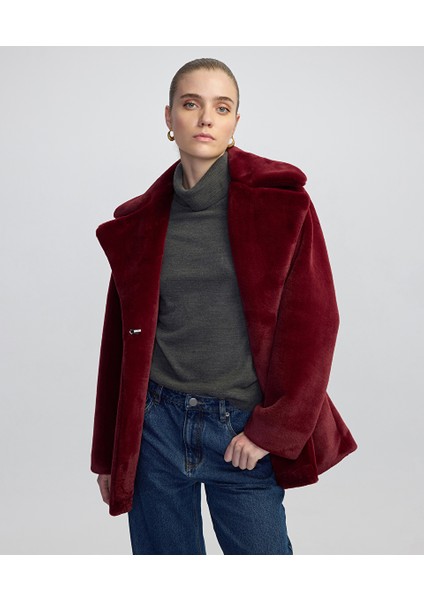 Geniş Yaka Pelüş Kaban IW6250008020035