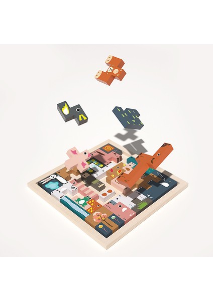 Tetris Büyük Hacimli 3D Yapboz Oyuncağı (Yurt Dışından) modelleri