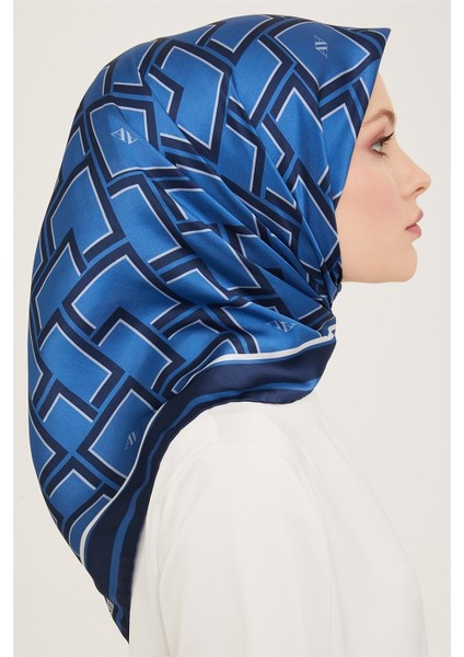 Monogram Desenli Twill İpek Eşarp 24Ya9132 85 33