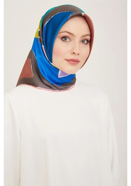 Geometrik Desenli Twill İpek Eşarp 24Ya9125 83 53 indirimleri