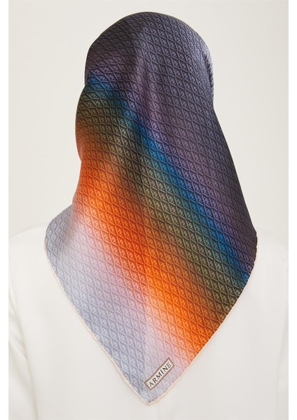 Monogram Desenli Twill İpek Eşarp 24Ya9104 52 22