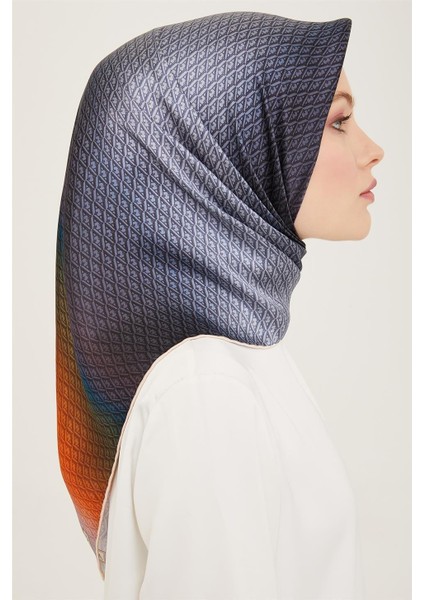 Monogram Desenli Twill İpek Eşarp 24Ya9104 52 22