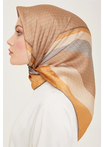 Monogram Desenli Twill İpek Eşarp 24Ya9111 85 07