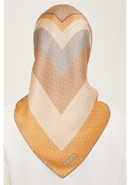 Monogram Desenli Twill İpek Eşarp 24Ya9111 85 07