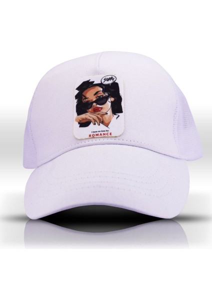 Beauty Girl Fileli Beyaz Beyzbol Kadın Şapka Trucker Cap modelleri