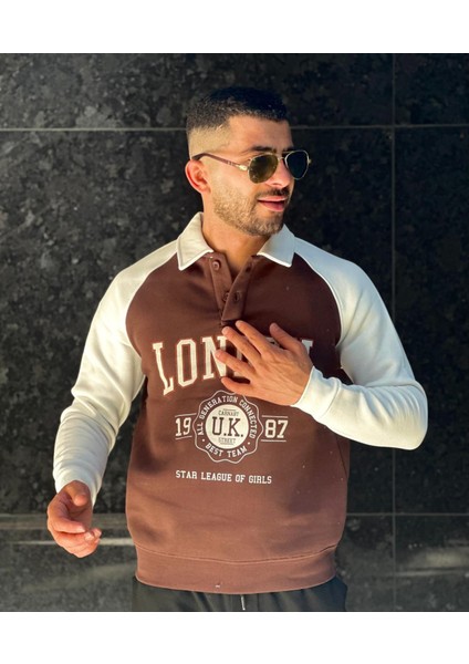 Avrupa Kalıp London Polo Yaka Hoodie