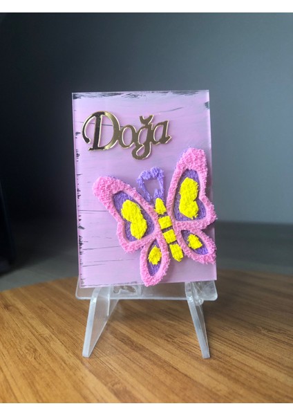 Hediyelik Magnet Dikdörtgen Pleksi Kelebekli Magnet 20 Adet