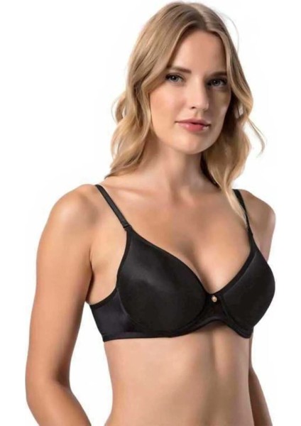 Desteksiz Balenli Micro Soft Siyah Sütyen-9405B