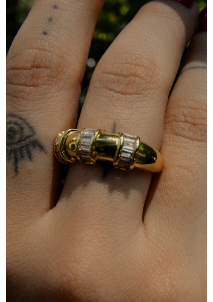 3 Boğumlu Üzeri Baget Taşlı Ayarlanabilir Yüzük Çelik Görünümlü Xp fırsatları