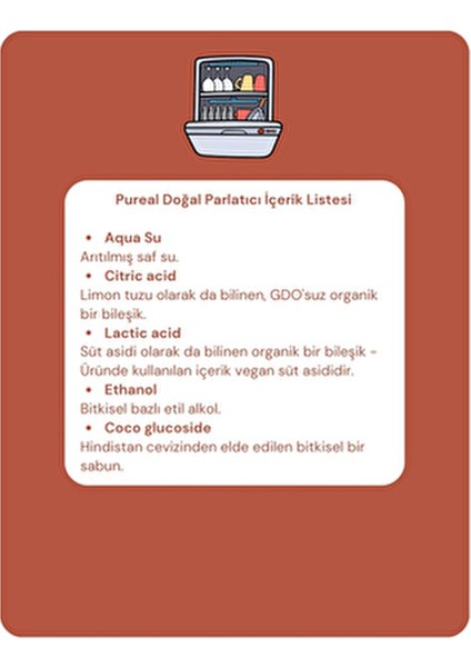 Doğal Bulaşık Makinesi Parlatıcısı Bitki Bazlı 100 Yıkama 500 ml Kireç Lekelerine Karşı modelleri