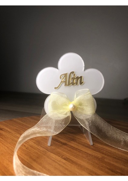 Hediyelik Magnet Papatya Pleksi Incili Kurdeleli 20 Adet