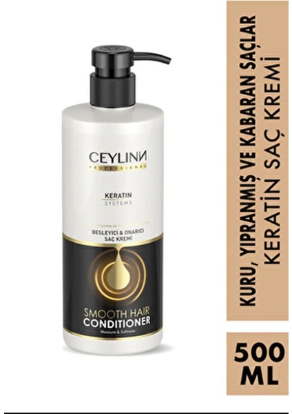 Keratin Smooth Şampuan Besleyici ve Onarıcı Etki 500 ML Kuru ve Yıpranmış Saçlar İçin fiyatları