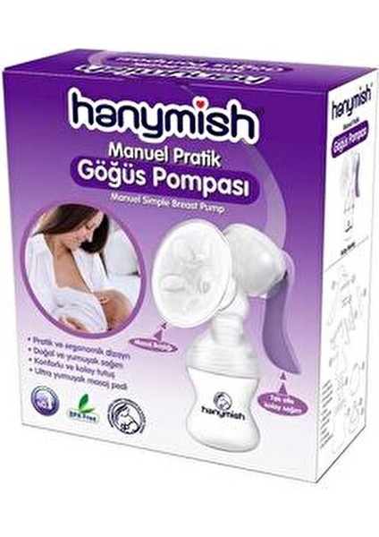 Manuel Pratik Göğüs Pompası Beyaz Ultra Yumuşak Masaj Pedi ile Ergonomik Tasarım fırsatları